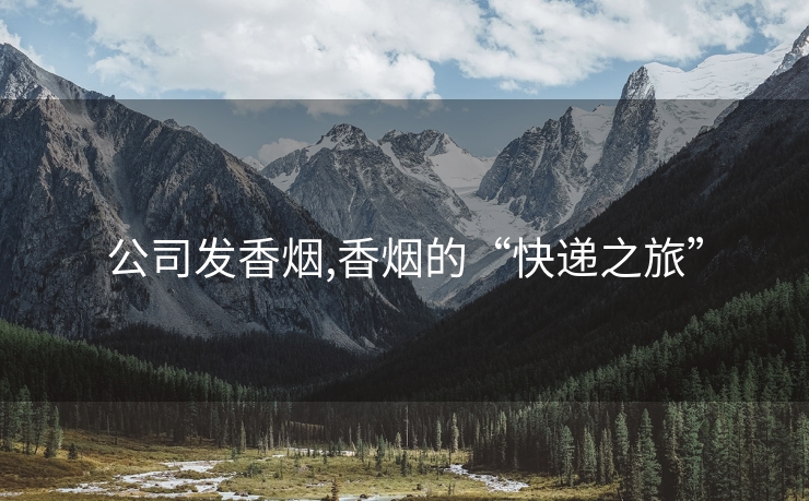公司发香烟,香烟的“快递之旅”