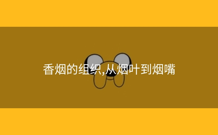 香烟的组织,从烟叶到烟嘴