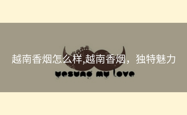 越南香烟怎么样,越南香烟，独特魅力