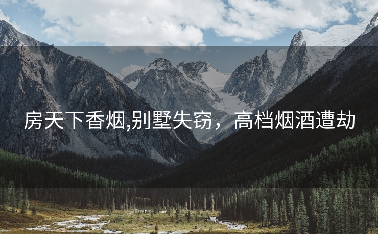房天下香烟,别墅失窃，高档烟酒遭劫