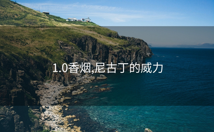1.0香烟,尼古丁的威力