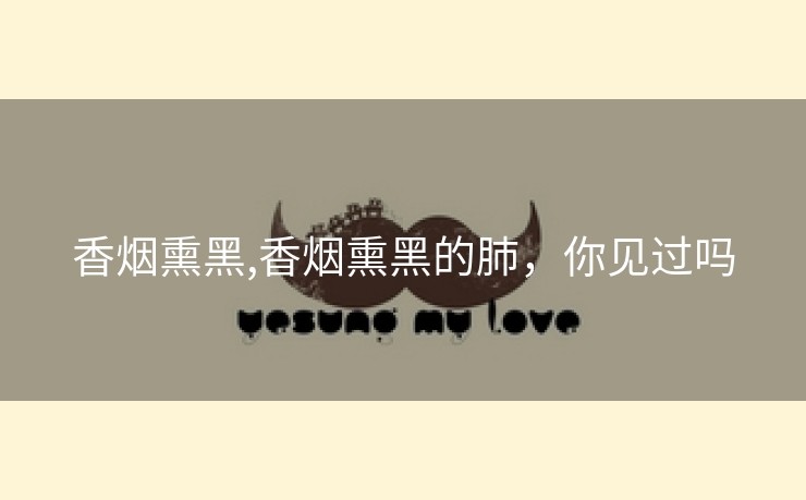 香烟熏黑,香烟熏黑的肺，你见过吗