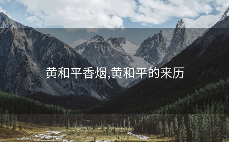 黄和平香烟,黄和平的来历