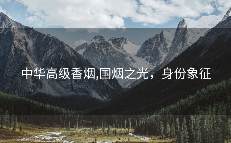 中华高级香烟,国烟之光，身份象征