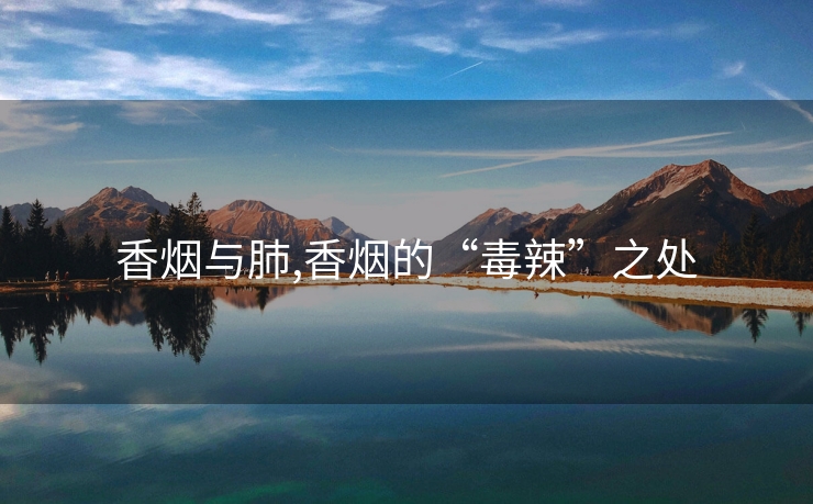 香烟与肺,香烟的“毒辣”之处