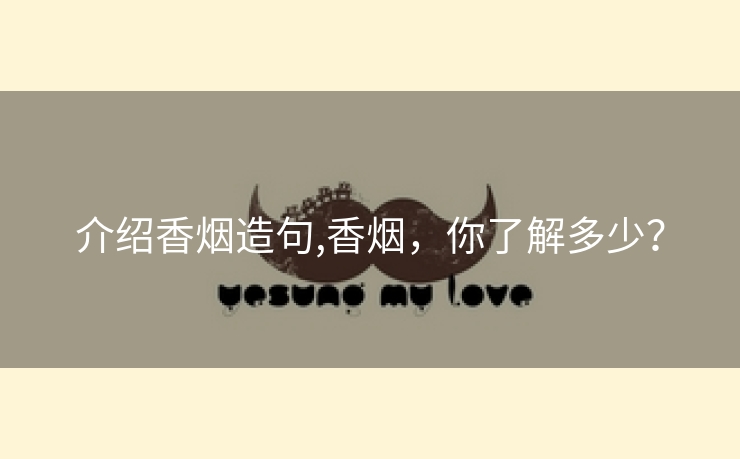 介绍香烟造句,香烟，你了解多少？