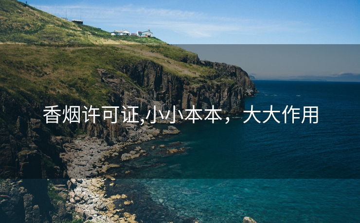 香烟许可证,小小本本，大大作用