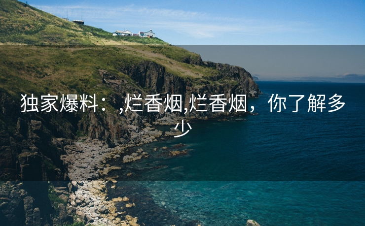 独家爆料：,烂香烟,烂香烟，你了解多少
