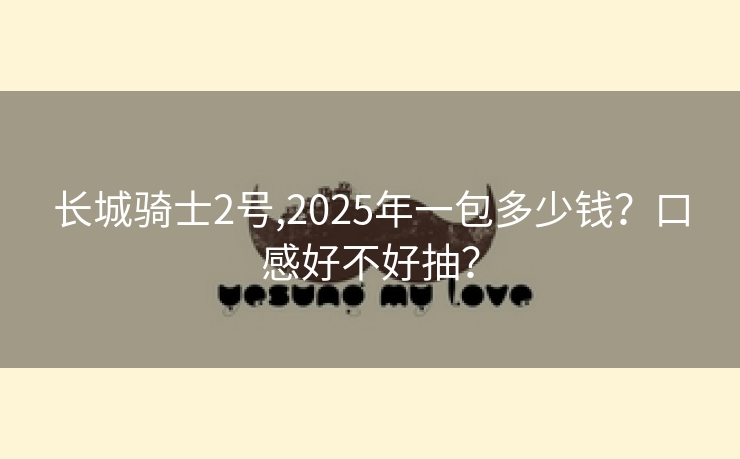 长城骑士2号,2025年一包多少钱？口感好不好抽？