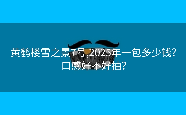 黄鹤楼雪之景7号,2025年一包多少钱？口感好不好抽？