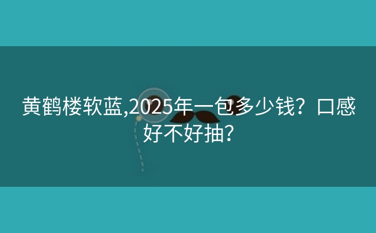 黄鹤楼软蓝,2025年一包多少钱？口感好不好抽？