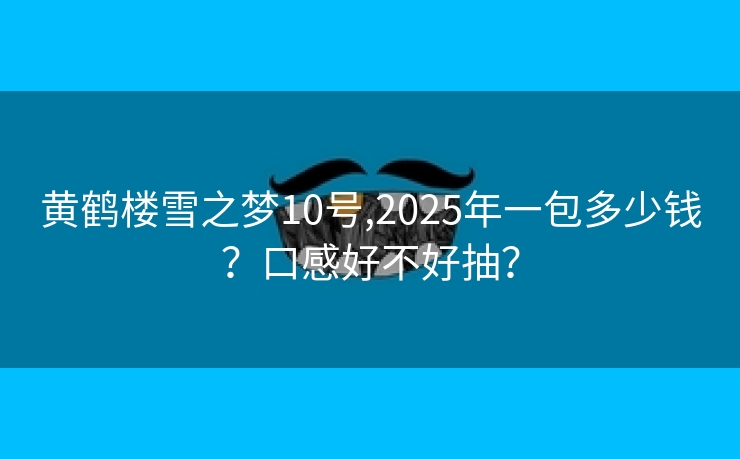 黄鹤楼雪之梦10号,2025年一包多少钱？口感好不好抽？