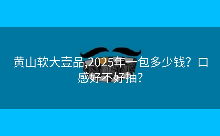 黄山软大壹品,2025年一包多少钱？口感好不好抽？