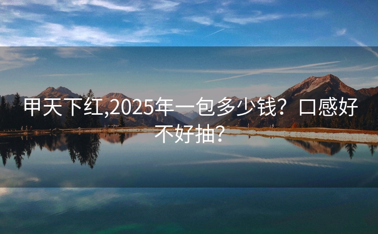 甲天下红,2025年一包多少钱？口感好不好抽？