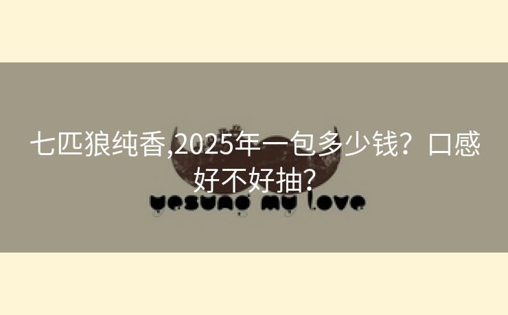 七匹狼纯香,2025年一包多少钱？口感好不好抽？