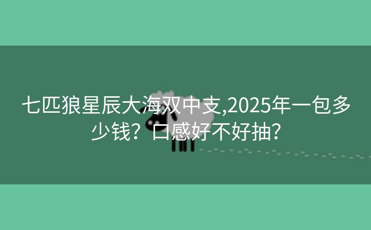 七匹狼星辰大海双中支,2025年一包多少钱？口感好不好抽？