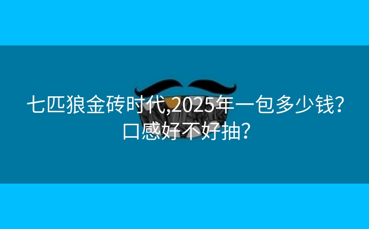 七匹狼金砖时代,2025年一包多少钱？口感好不好抽？