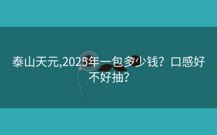 泰山天元,2025年一包多少钱？口感好不好抽？
