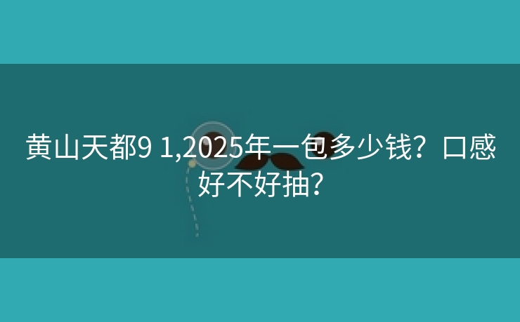 黄山天都9 1,2025年一包多少钱？口感好不好抽？
