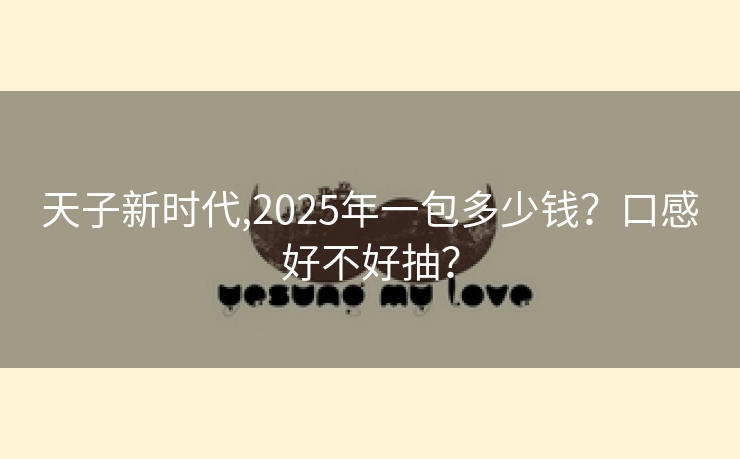 天子新时代,2025年一包多少钱？口感好不好抽？