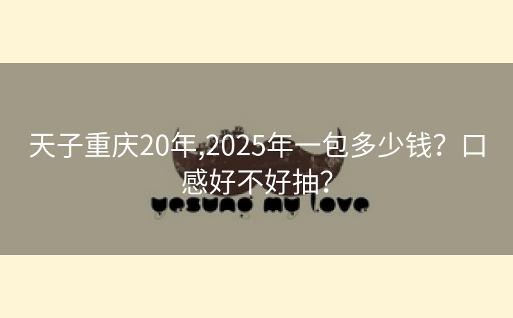 天子重庆20年,2025年一包多少钱？口感好不好抽？