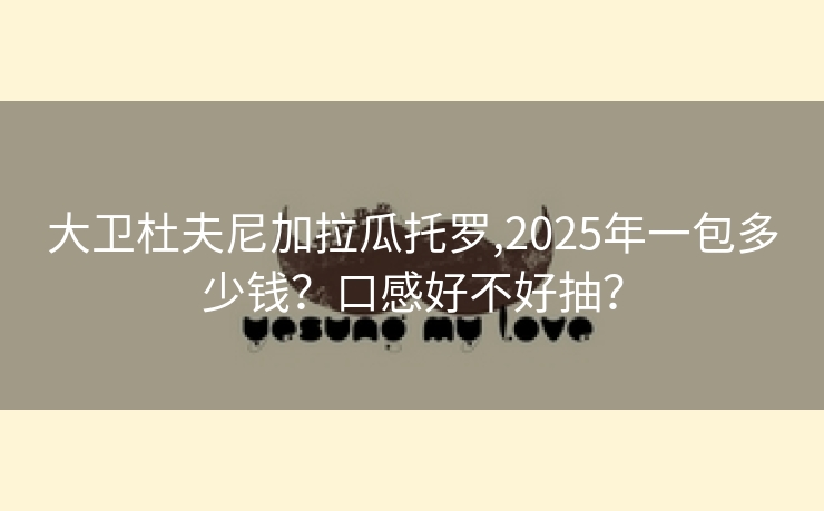 大卫杜夫尼加拉瓜托罗,2025年一包多少钱？口感好不好抽？