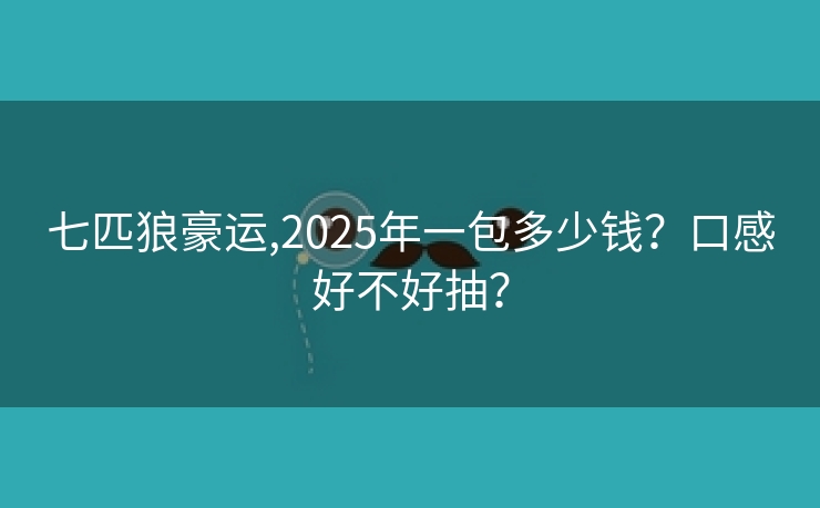 七匹狼豪运,2025年一包多少钱？口感好不好抽？