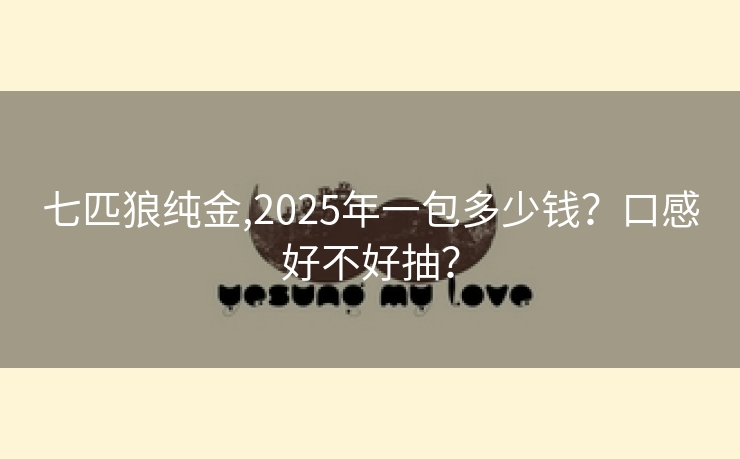 七匹狼纯金,2025年一包多少钱？口感好不好抽？