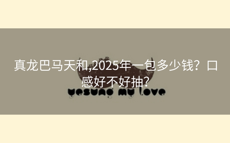 真龙巴马天和,2025年一包多少钱？口感好不好抽？