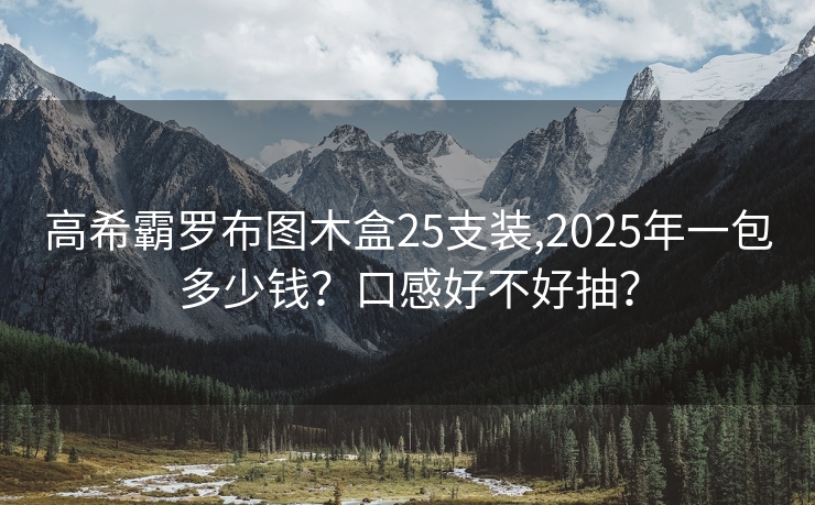高希霸罗布图木盒25支装,2025年一包多少钱？口感好不好抽？