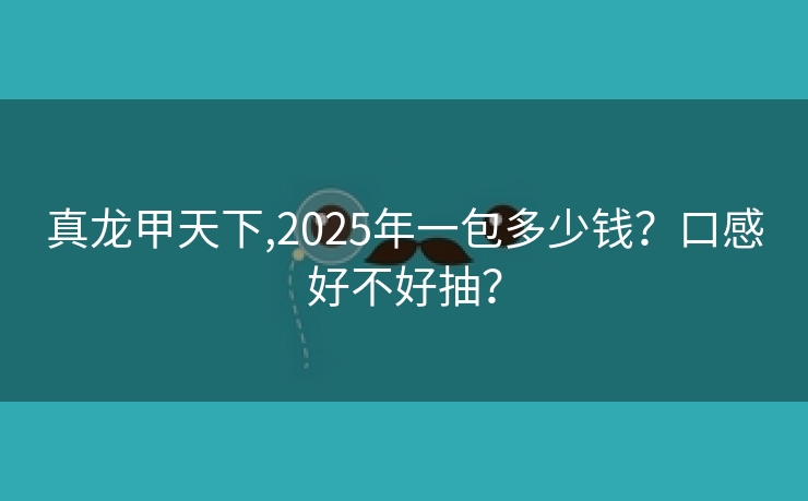 真龙甲天下,2025年一包多少钱？口感好不好抽？