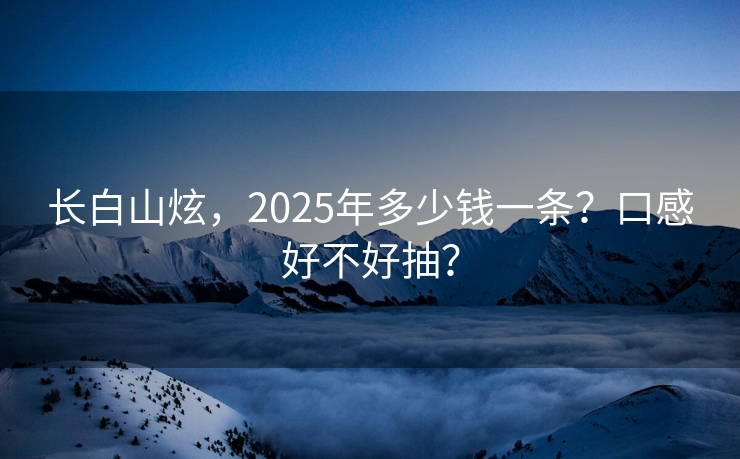 长白山炫，2025年多少钱一条？口感好不好抽？