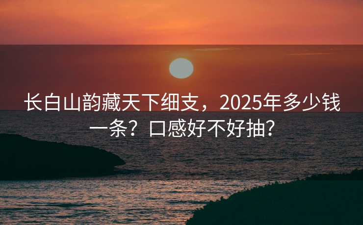 长白山韵藏天下细支，2025年多少钱一条？口感好不好抽？