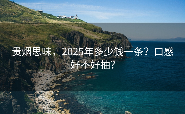 贵烟思味，2025年多少钱一条？口感好不好抽？