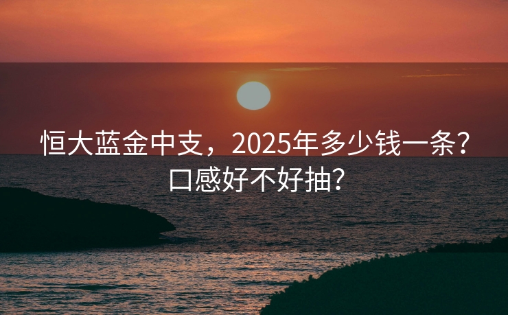 恒大蓝金中支，2025年多少钱一条？口感好不好抽？