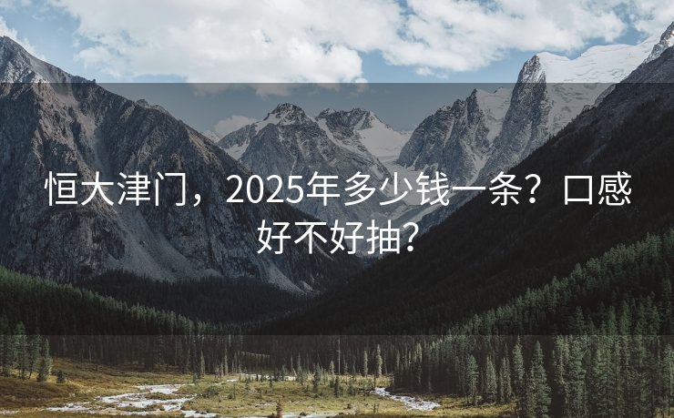 恒大津门，2025年多少钱一条？口感好不好抽？