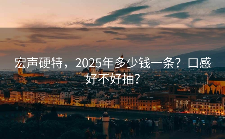 宏声硬特，2025年多少钱一条？口感好不好抽？