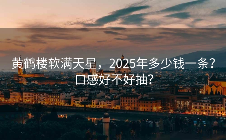 黄鹤楼软满天星，2025年多少钱一条？口感好不好抽？
