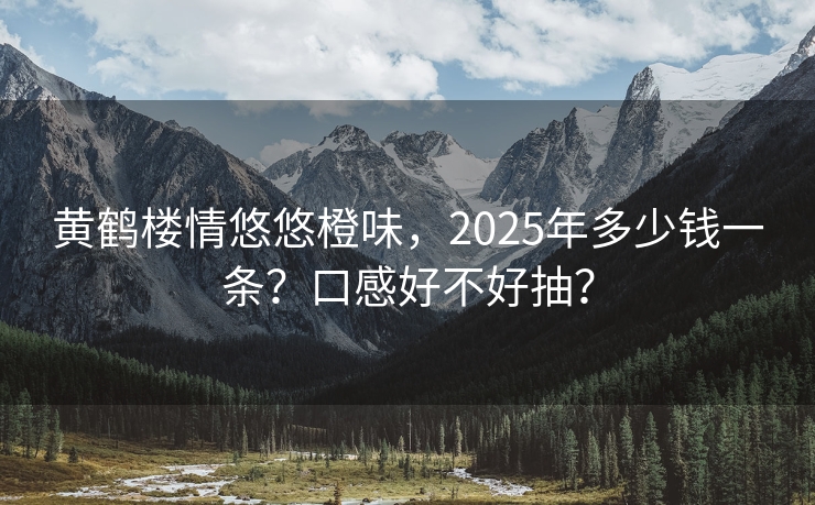 黄鹤楼情悠悠橙味，2025年多少钱一条？口感好不好抽？