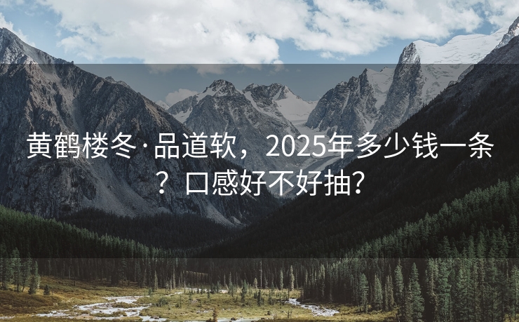 黄鹤楼冬·品道软，2025年多少钱一条？口感好不好抽？