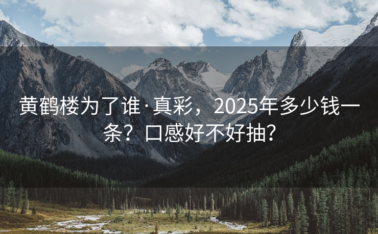 黄鹤楼为了谁·真彩，2025年多少钱一条？口感好不好抽？