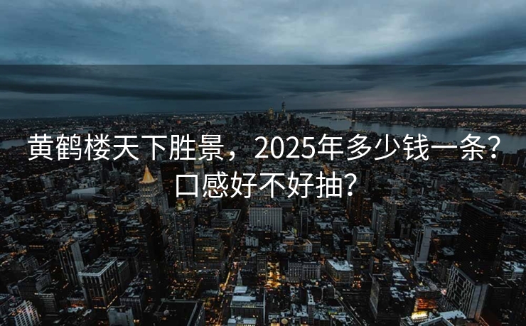 黄鹤楼天下胜景，2025年多少钱一条？口感好不好抽？
