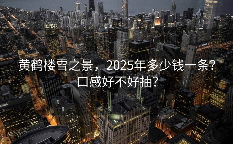 黄鹤楼雪之景，2025年多少钱一条？口感好不好抽？