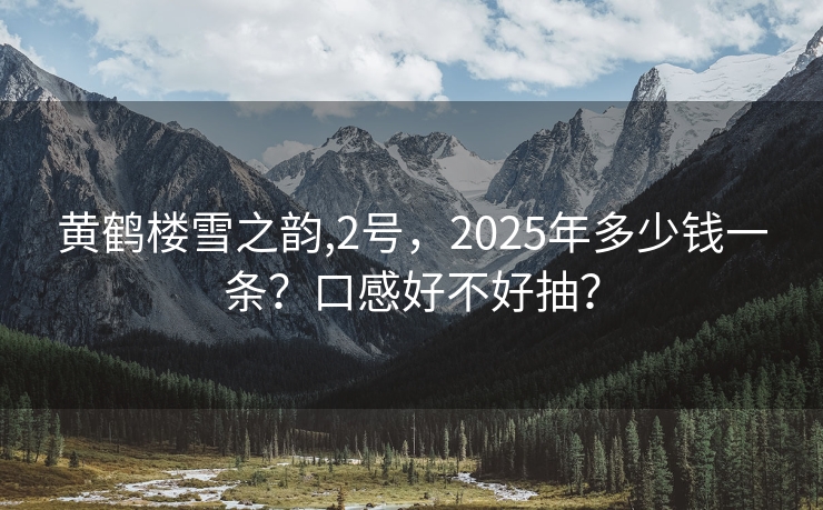 黄鹤楼雪之韵,2号，2025年多少钱一条？口感好不好抽？