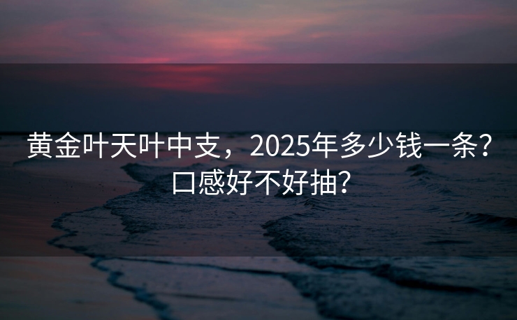 黄金叶天叶中支，2025年多少钱一条？口感好不好抽？