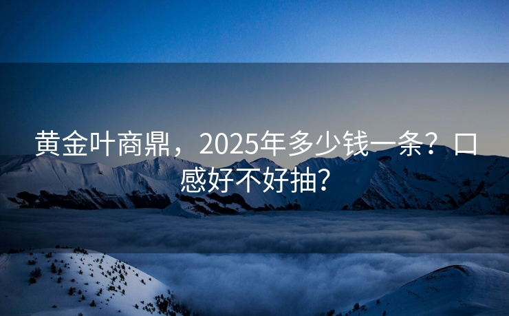 黄金叶商鼎，2025年多少钱一条？口感好不好抽？