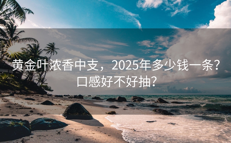 黄金叶浓香中支，2025年多少钱一条？口感好不好抽？