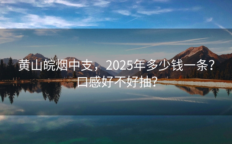 黄山皖烟中支，2025年多少钱一条？口感好不好抽？